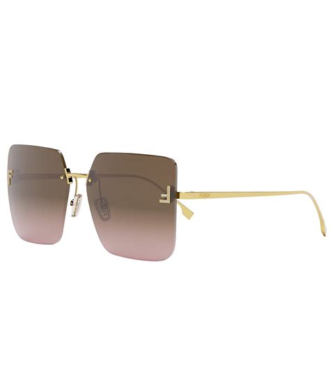 fendi 61mm square sunglasses|fendi geometric sunglasses.